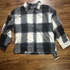 Plaid Button-Up Shirt